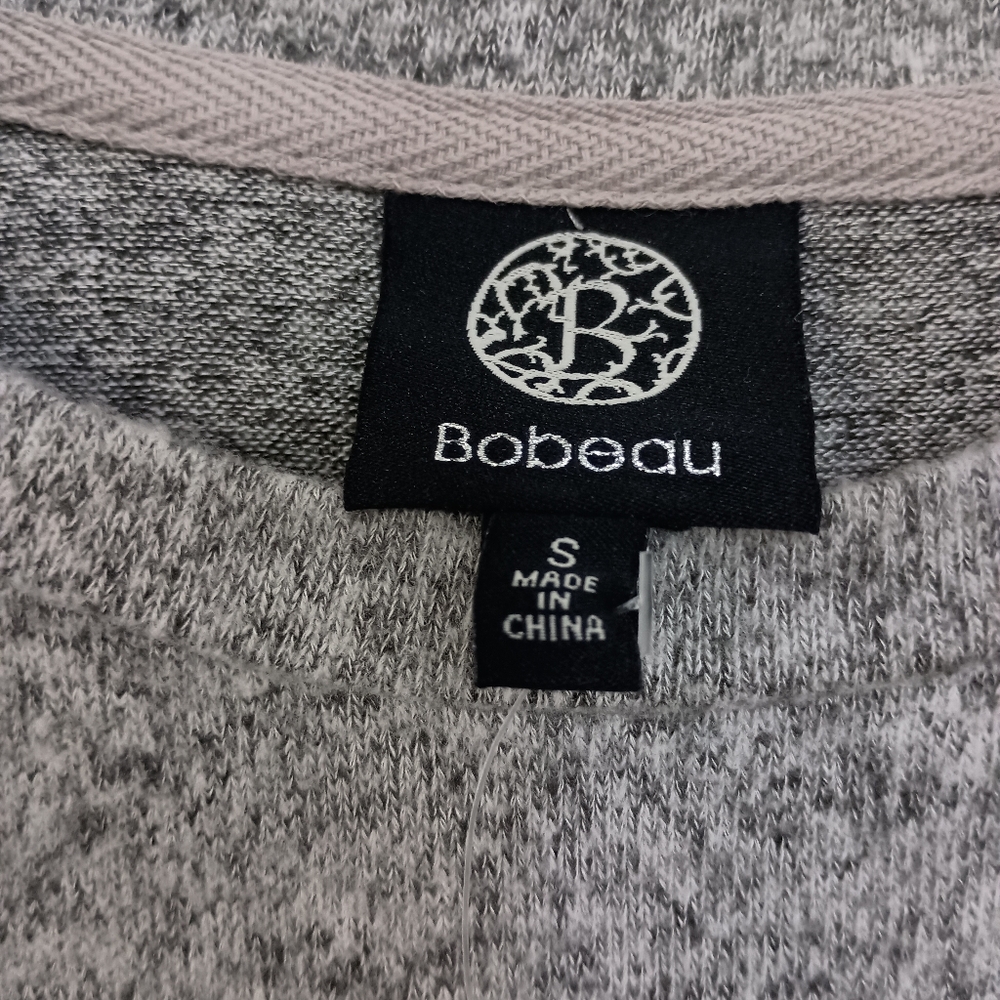 Bobeau Grey/Ivory Short Sleeve Blouse from Nordstrom rack - Picture 3 of 6